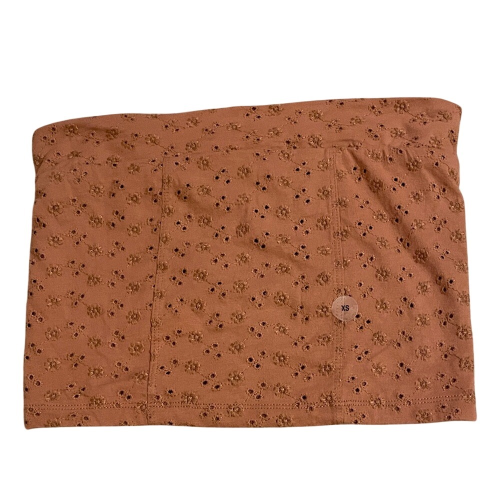 Aeropostale Womens Terracotta Eyelet Floral‎ Tube Top Bandeau 9895 XS